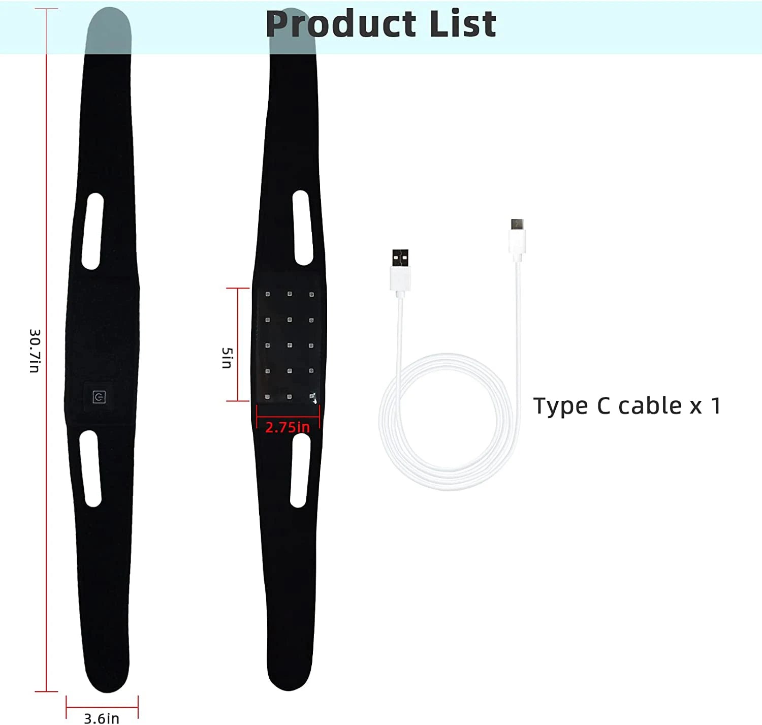 Red Light Therapy chin and neck belt for skin tightening, pain relief, and thyroid wellness