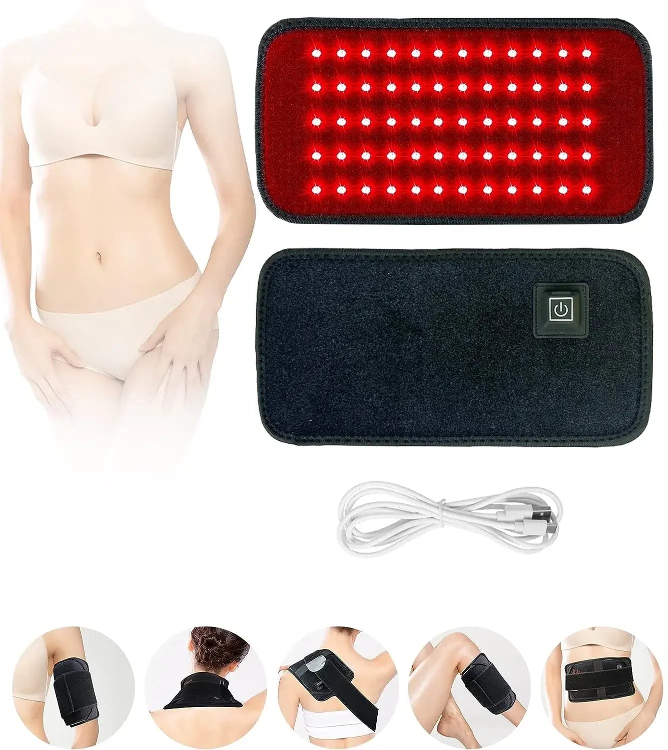 Compact Red Light Therapy Belt/Pad for targeted pain relief and recovery